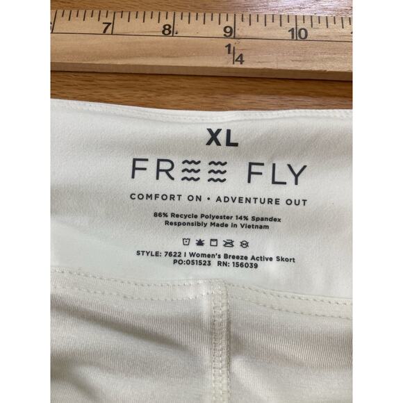 Free Fly Women's XL Bamboo Lined Active Breeze Skort Sea Salt Tennis Pickleball - Picture 5 of 8